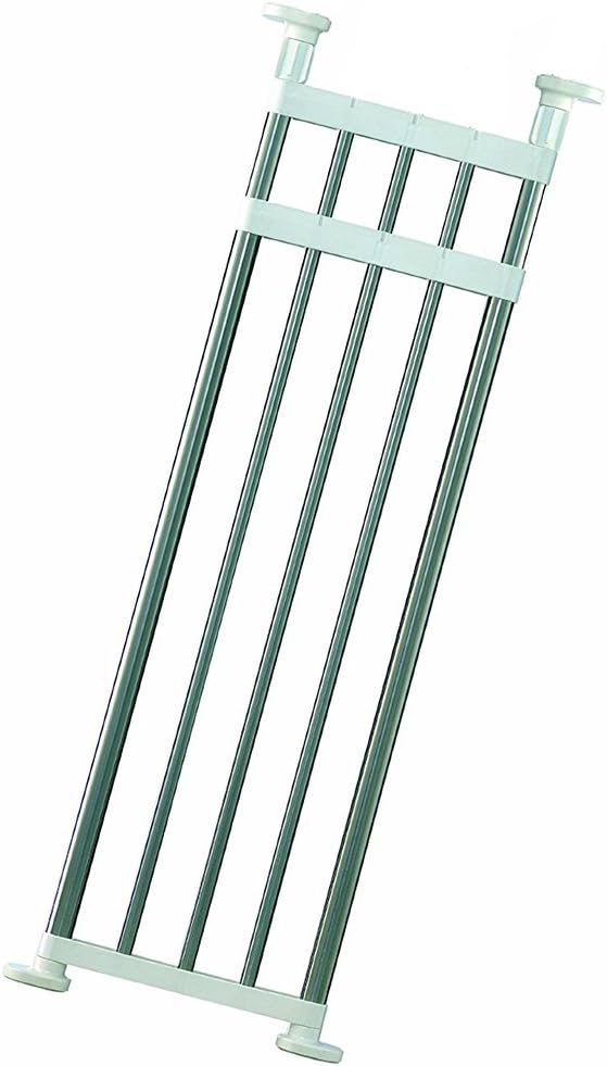 BAOYOUNI Estantes expandibles para armario, estante de almacenamiento ajustable, separador de armario, organizador de bricolaje, barra para ropa, divisor de estante para cocina y baño, 101-152,5 cm