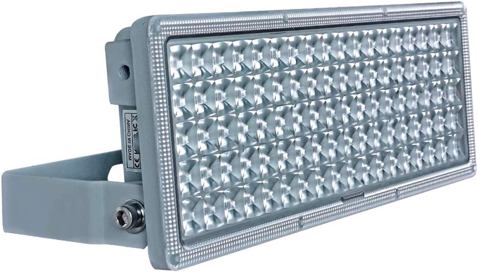 Focos LED para exteriores resistentes de 100 W, 10 000 lm, superbrillantes, 3000 K, IP67, impermeables, para césped y patio.