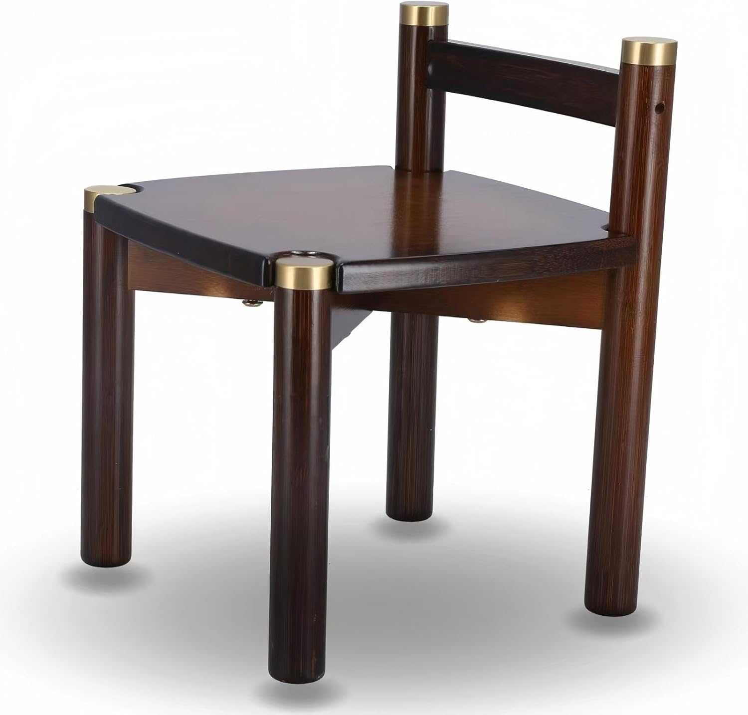 Taburete pequeño Natudeco con respaldo, taburete bajo para niños, de madera maciza, para salón de bebés, cambiador, silla de comedor baja, taburete de madera maciza para jardín, actividades familiares para niños.