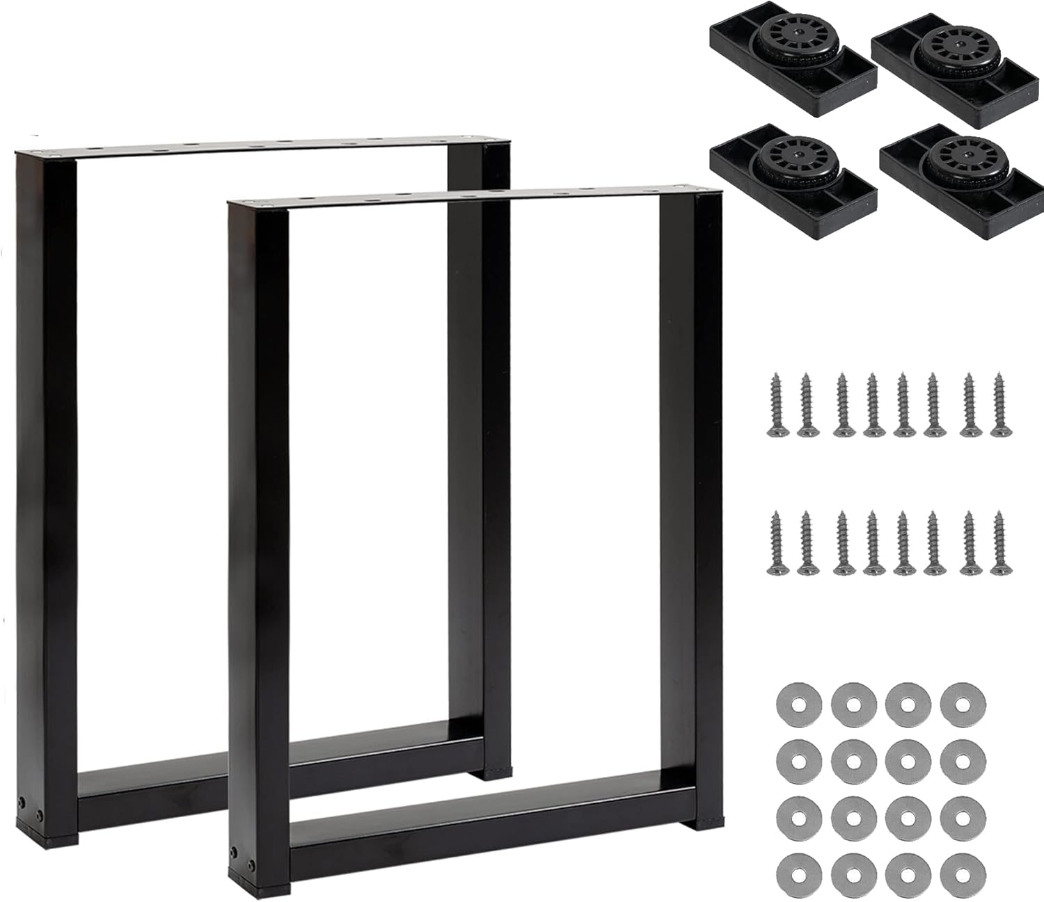 Thanaddo 2 Piezas Patas de Mesa, Patas de Muebles de Metal para Banco, Estructura de Mesa Industrial, Caminos de Mesa, Patas de Mesa para Banco de Bricolaje, Mesas de Comedor