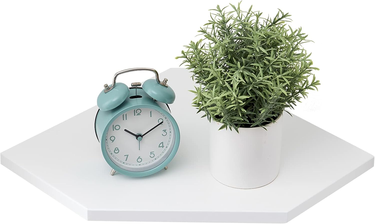 Estante de esquina Gieanoo blanco, estante de esquina de roble, estante de esquina de madera, estante colgante para plantas pequeñas, estante de pared de madera para dormitorio y sala de estar con orificio para alambre