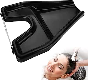 Bandeja portátil para lavado de cabello para pacientes con diseño ergonómico, drenaje directo, fabricada en material duradero.
