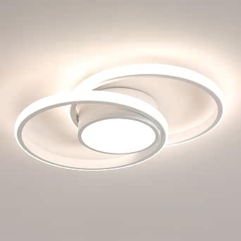 Lámpara de techo LED SENQIU, 42 W, 4700 lm, blanco natural, 4500 K, moderna lámpara de techo redonda de aluminio, lámpara LED para dormitorio, sala de estar, cocina y baño, 40 cm