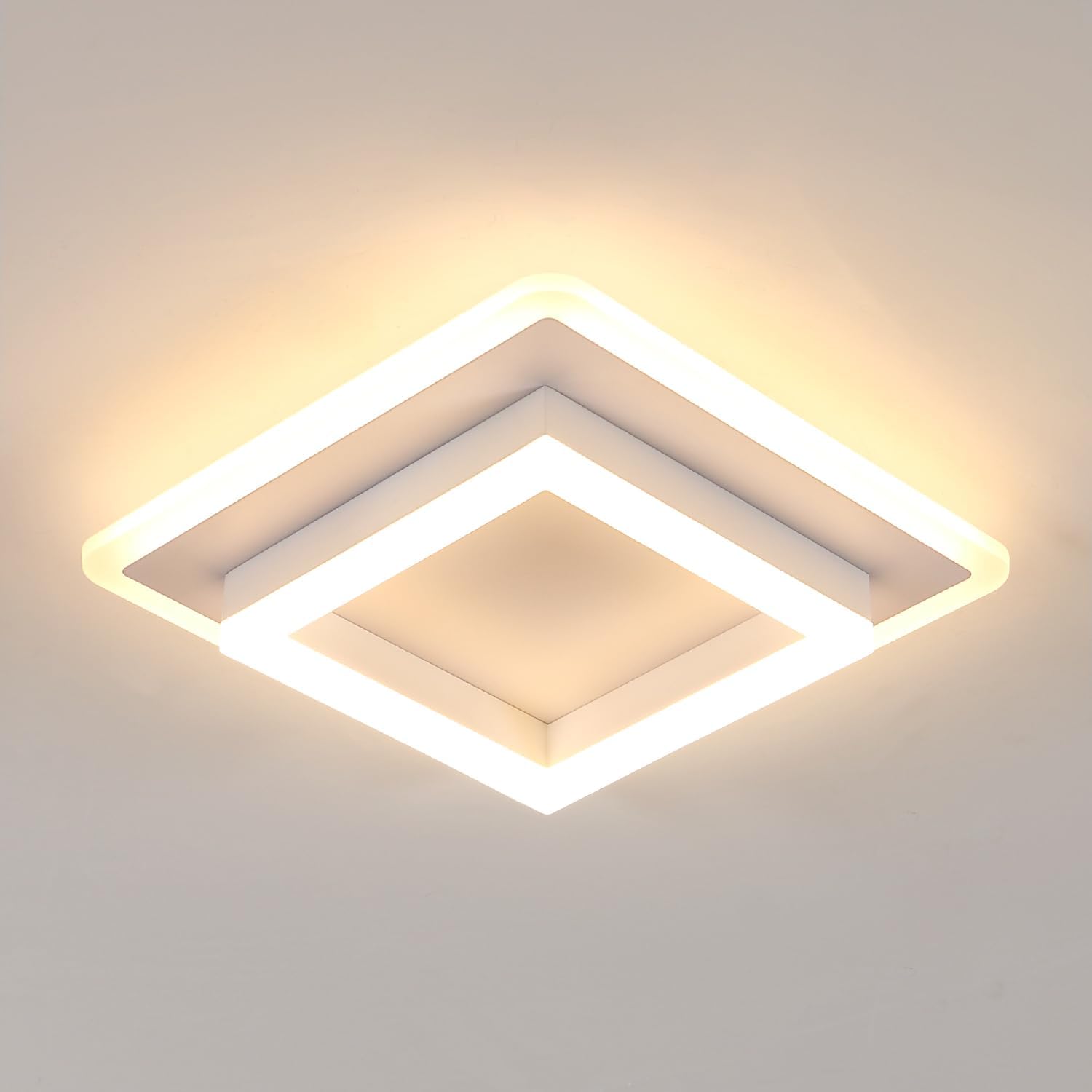 Lámpara de techo LED DELIPOP, 30W 3600LM, luz blanca cálida 3000K, iluminación moderna para dormitorio, baño, cocina, pasillo y balcón.