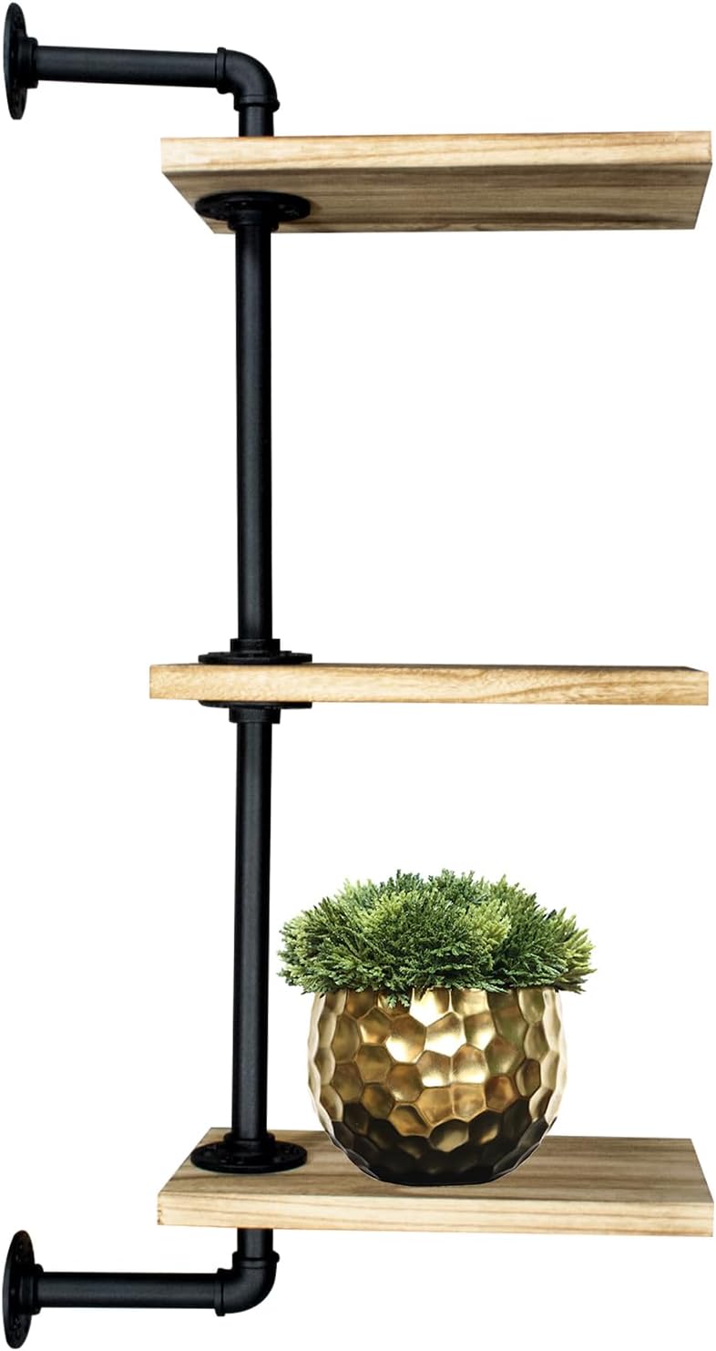 Estantes giratorios para plantas de ventana KeaJuidy de 3 niveles, estantes flotantes de pared para balcón, jardín y zonas con poca luz.