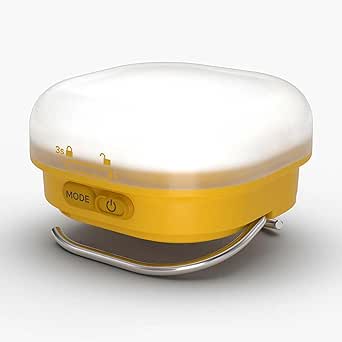 Luz LED recargable para camping Silva Glow - Lámparas y linternas para camping y exterior recargables por USB-C - 350 lúmenes y 4 niveles de brillo - Luz blanca y cálida - 156 h de autonomía - Lámpara impermeable para exteriores